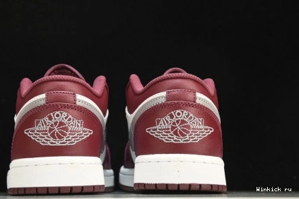 White 1 Jordan Bordeaux Low 1001